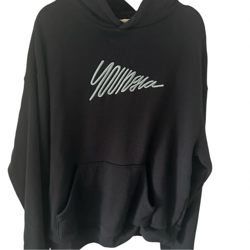 YoungLA 510 Men’s Wavy Hoodies 100% cotton Black Hoodie Sweater White Logo - Picture 3 of 6